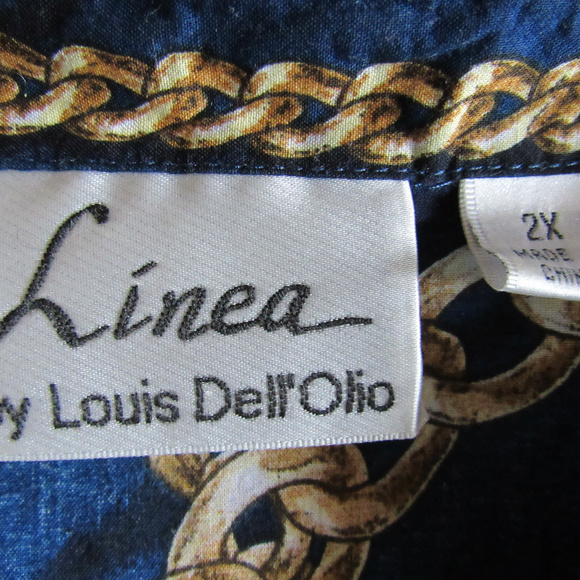 CHAIN PRINT SHIRT 100% COTTON PLUS SIZE 2X - Picture 4 of 7